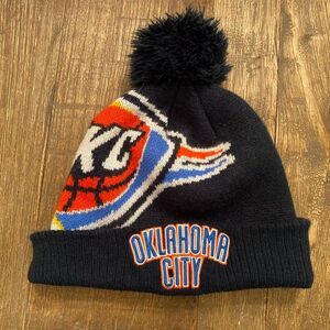 Boys Oklahoma City Thunder Basketball NBA adidas Beanie Cap Hat One Size OSFM